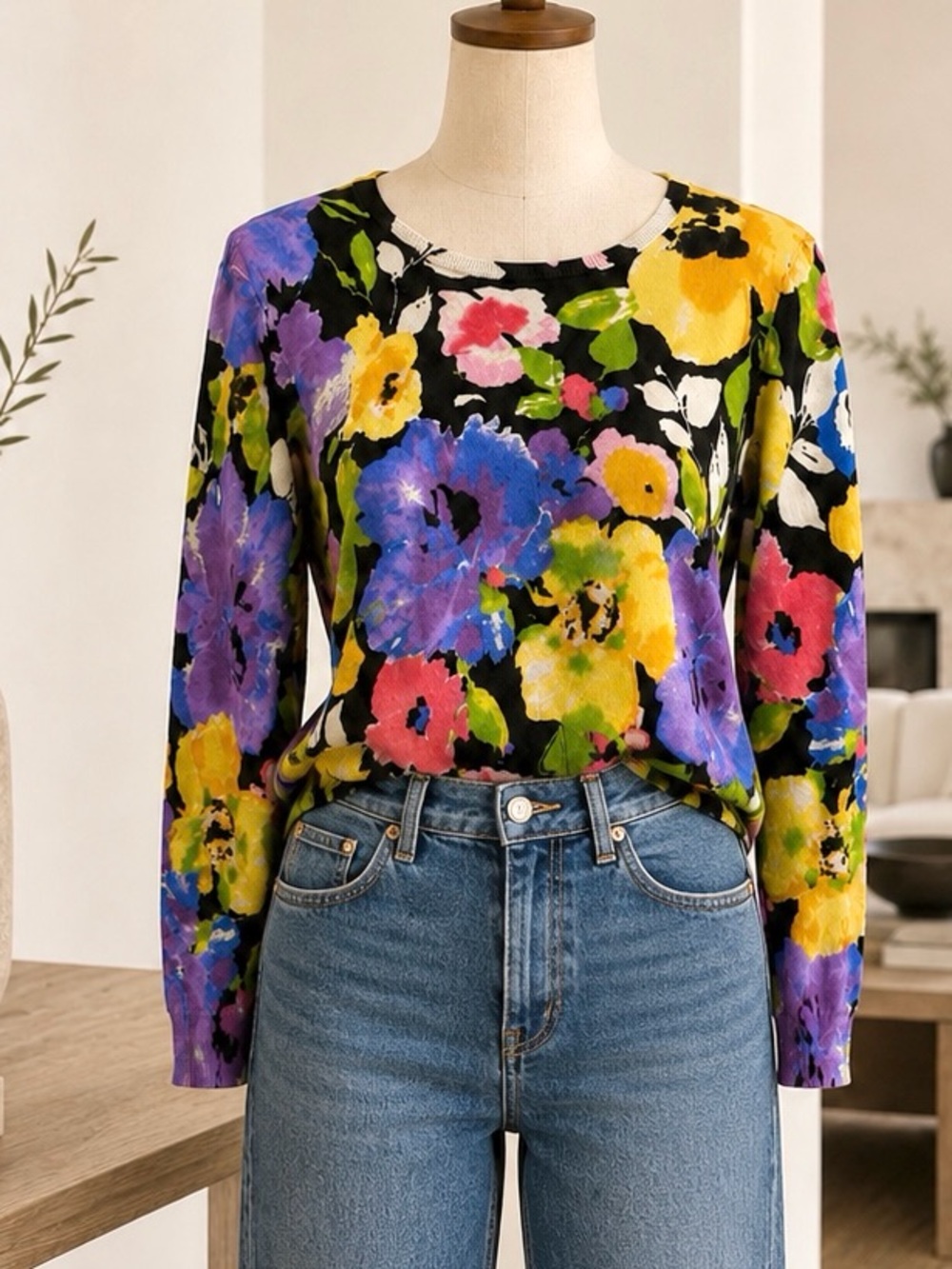 Ralph Lauren Floral Colorful Top Sweater - Picture 4 of 13